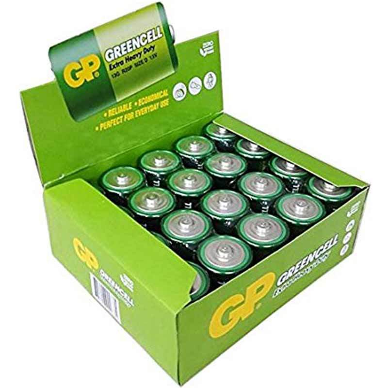 GP 13G 2S2 GREENCELL R20 BÜYÜK D BOY PİL (20 Lİ PAKET) (5271) GP 13G 2S2 GREENCELL R20 BÜYÜK D BOY PİL (20 Lİ PAKET) (5271)