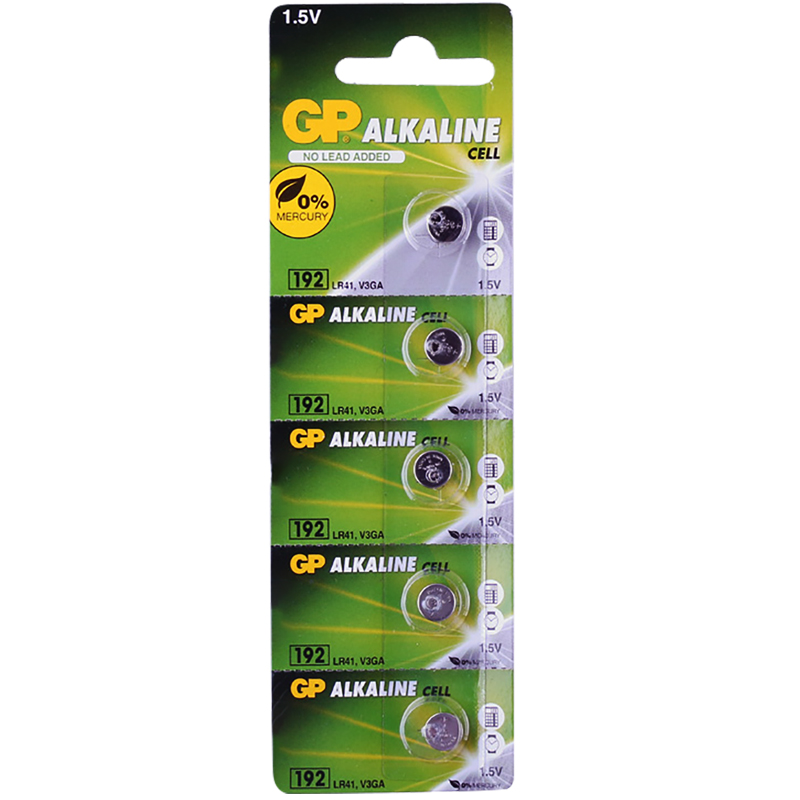 GP 192 1.5 VOLT LR 41 ALKALİN DÜĞME PİL 5Lİ PAKET FİYAT (5271)