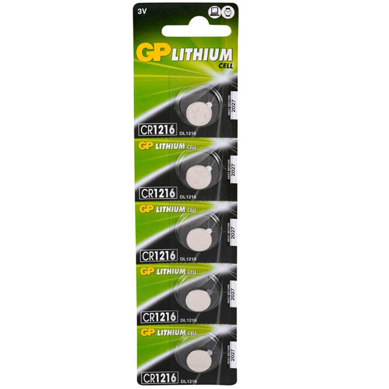 GP CR1216 3 VOLT LİTYUM PİL 5Lİ PAKET FİYAT (5271)