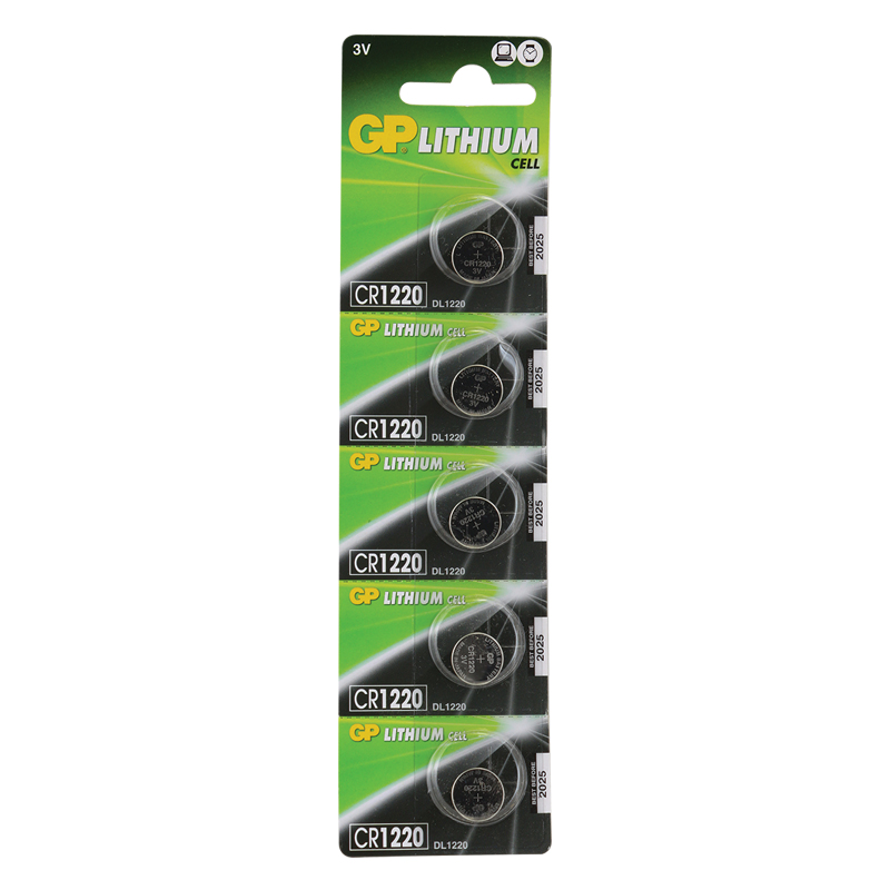 GP CR1220 3 VOLT LİTYUM PİL 5Lİ DÜĞME PİL GPCR1220-C5 (5271)