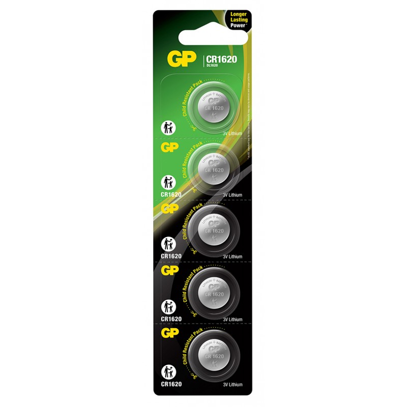 GP CR1620 3V LİTYUM PİL 5Lİ PAKET (5271)