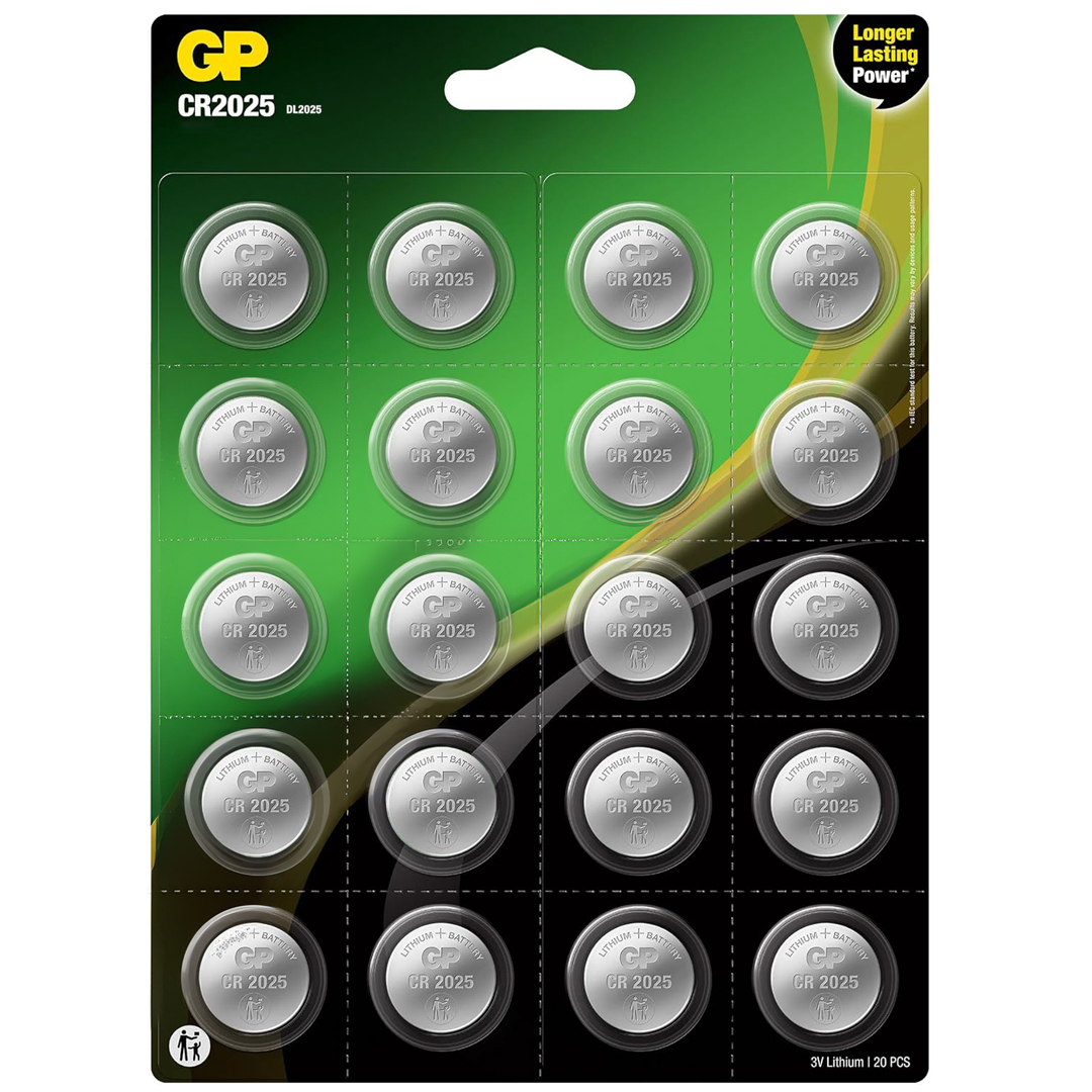 GP CR2025 DL2025 20Lİ BLİSTERLİ LITYUM PARA PİL (GPCR2025-2CAI20) (5271)
