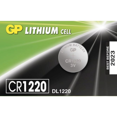 GP LITHIUM CELL CR-1220 DL-1220 PARA PİLİ 3V 5Lİ KART (5271)