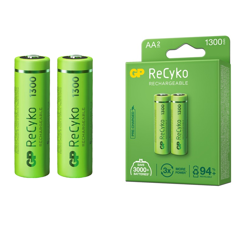 GP RECYKO 1300 MAH R6 AA ŞARJLI 2Lİ KALEM PİL GP130AAHCE-2EB2 (GPRHC132E000) (5271)