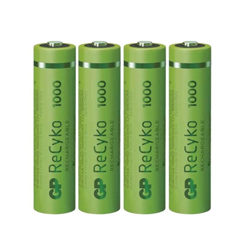 GP RECYKO 950 MAH AAA İNCE 4LÜ ŞARJLI KALEM PİL GP100AAAHCE-2EB4 (GPRHC103E001) (5271)