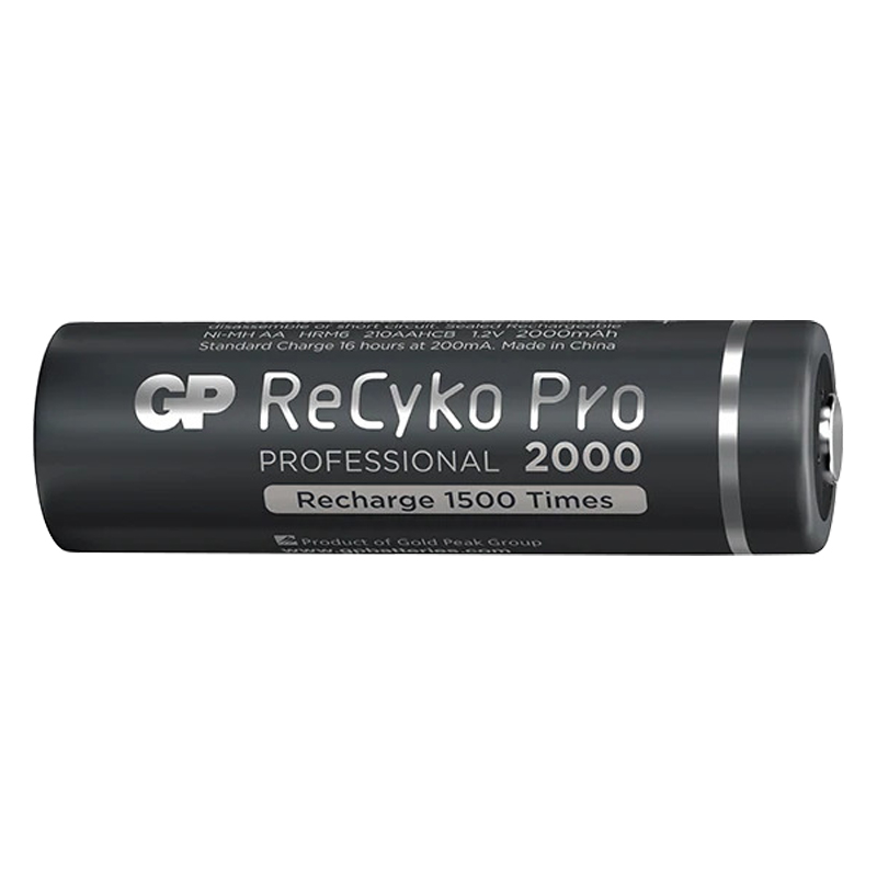 GP RECYKO PRO AA 2000 MAH ŞARJLI 4LÜ PİL GP210AAHCB-2EB4 (GPRHC212B309) (5271)