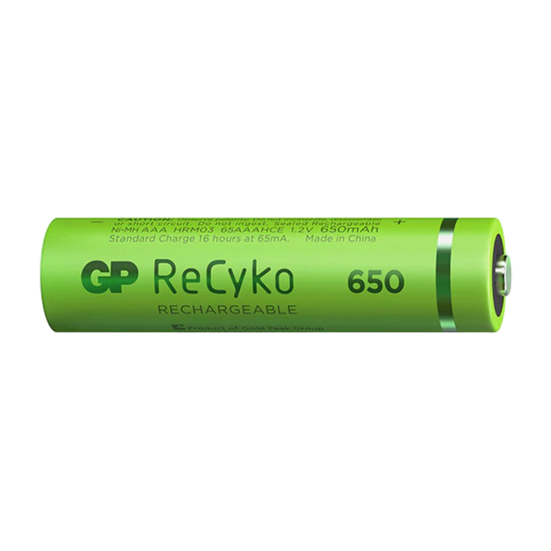 GP RECYKO 650 MAH R03 AAA ŞARJLI 2Lİ İNCE KALEM PİL GP65AAAHCE-2EB2 (GPRHCH63E000) (5271)