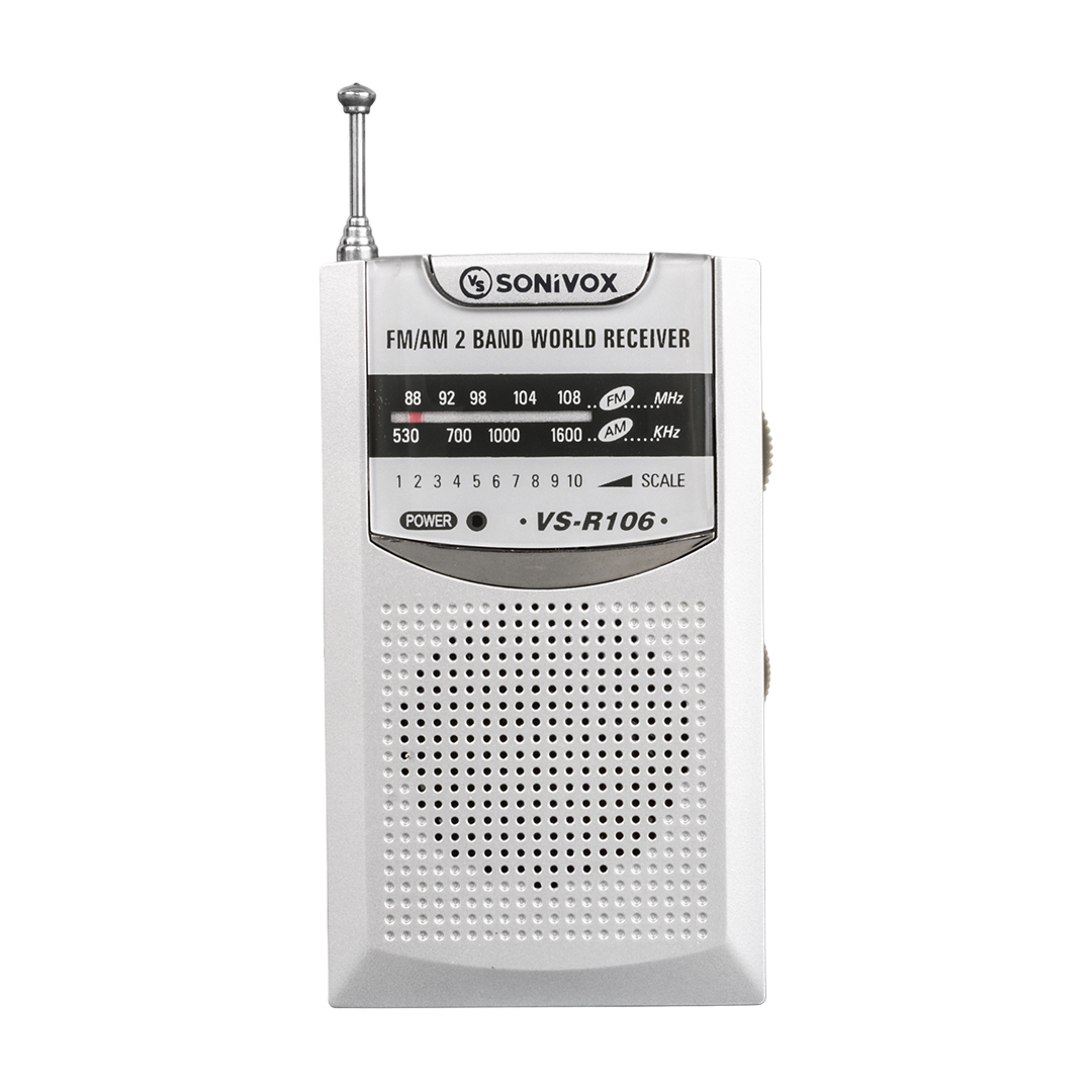 GÜMÜŞ RENK CEP TİPİ ANALOG FM RADYO VS-R106 (5271)