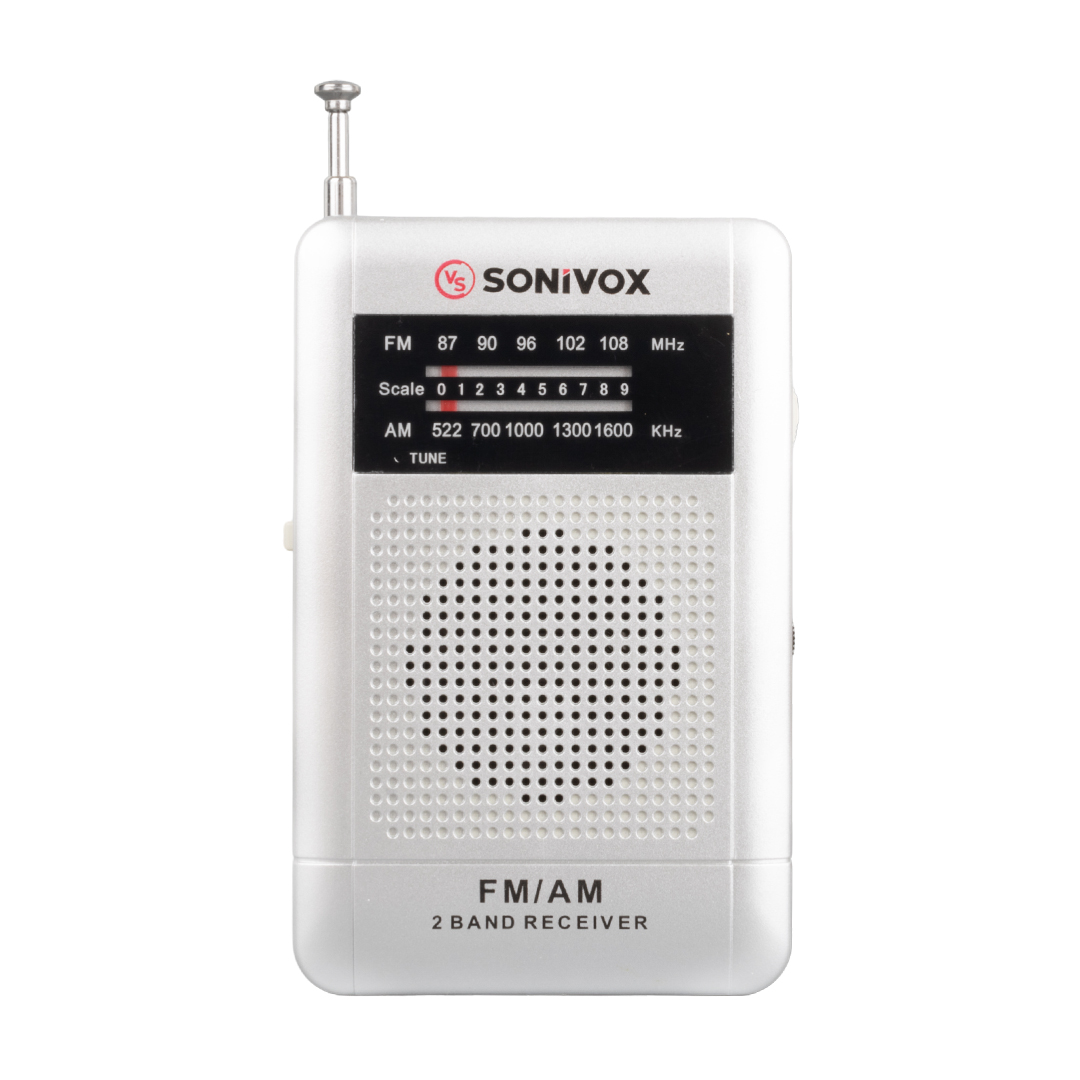 GÜMÜŞ RENK CEP TİPİ ANALOG FM RADYO VS-R115 (5271)