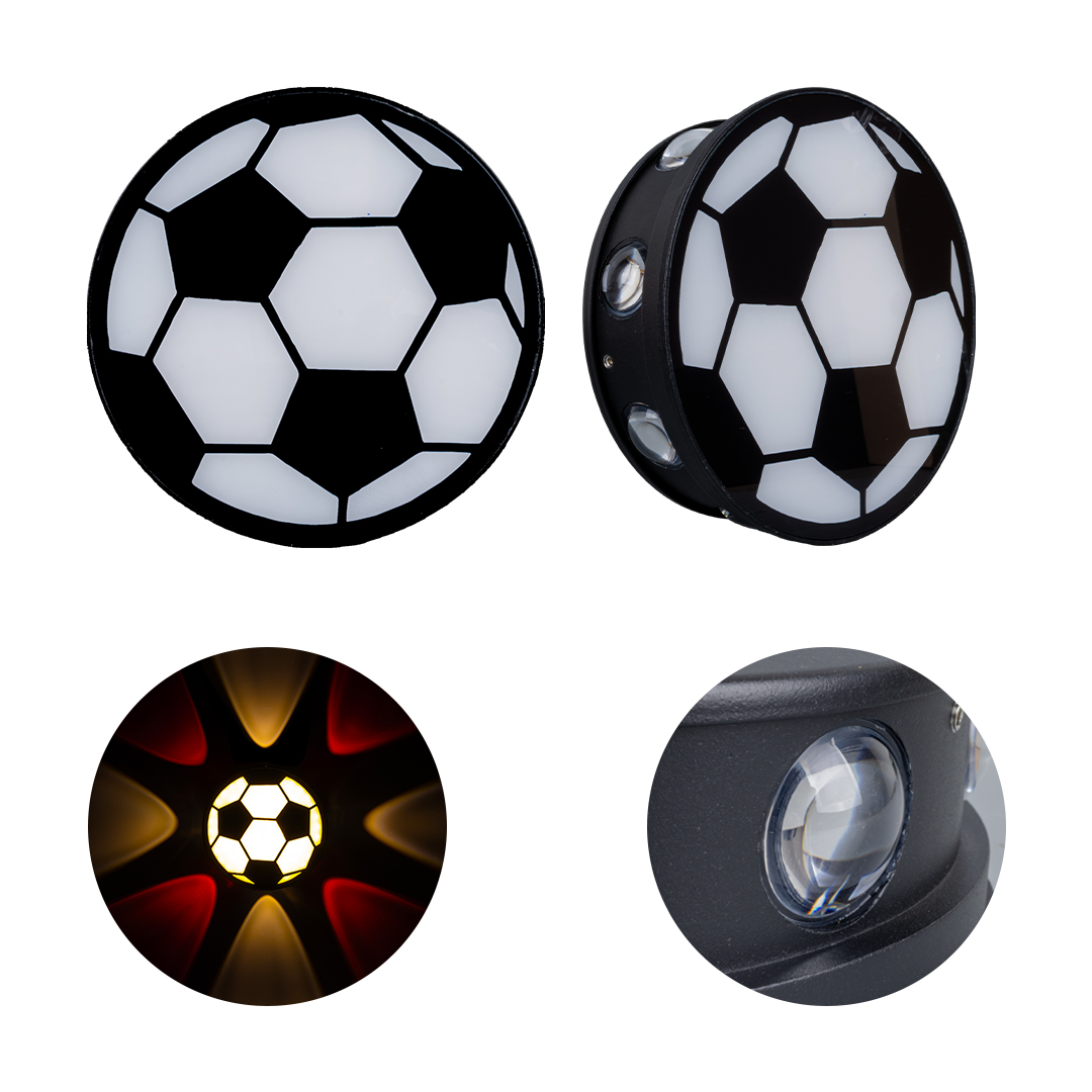 GÜN IŞIĞI - KIRMIZI FUTBOL TOPU DEKORATİF LED DUVAR APLİK (5271)