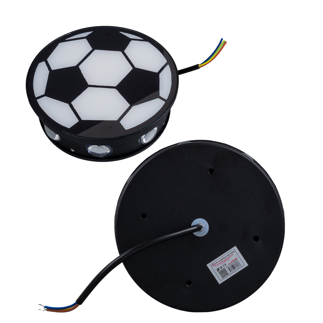GÜN IŞIĞI - KIRMIZI FUTBOL TOPU DEKORATİF LED DUVAR APLİK (5271)