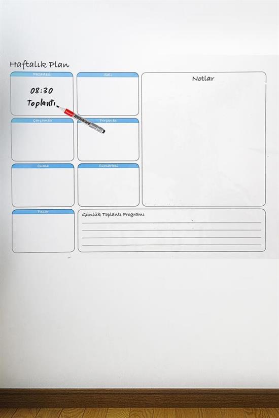 Haftalık Planlayıcı Manyetik Duvar Stickerı Takvim 70 cm x 56 cm (5271) Haftalık Planlayıcı Manyetik Duvar Stickerı Takvim 70 cm x 56 cm (5271)
