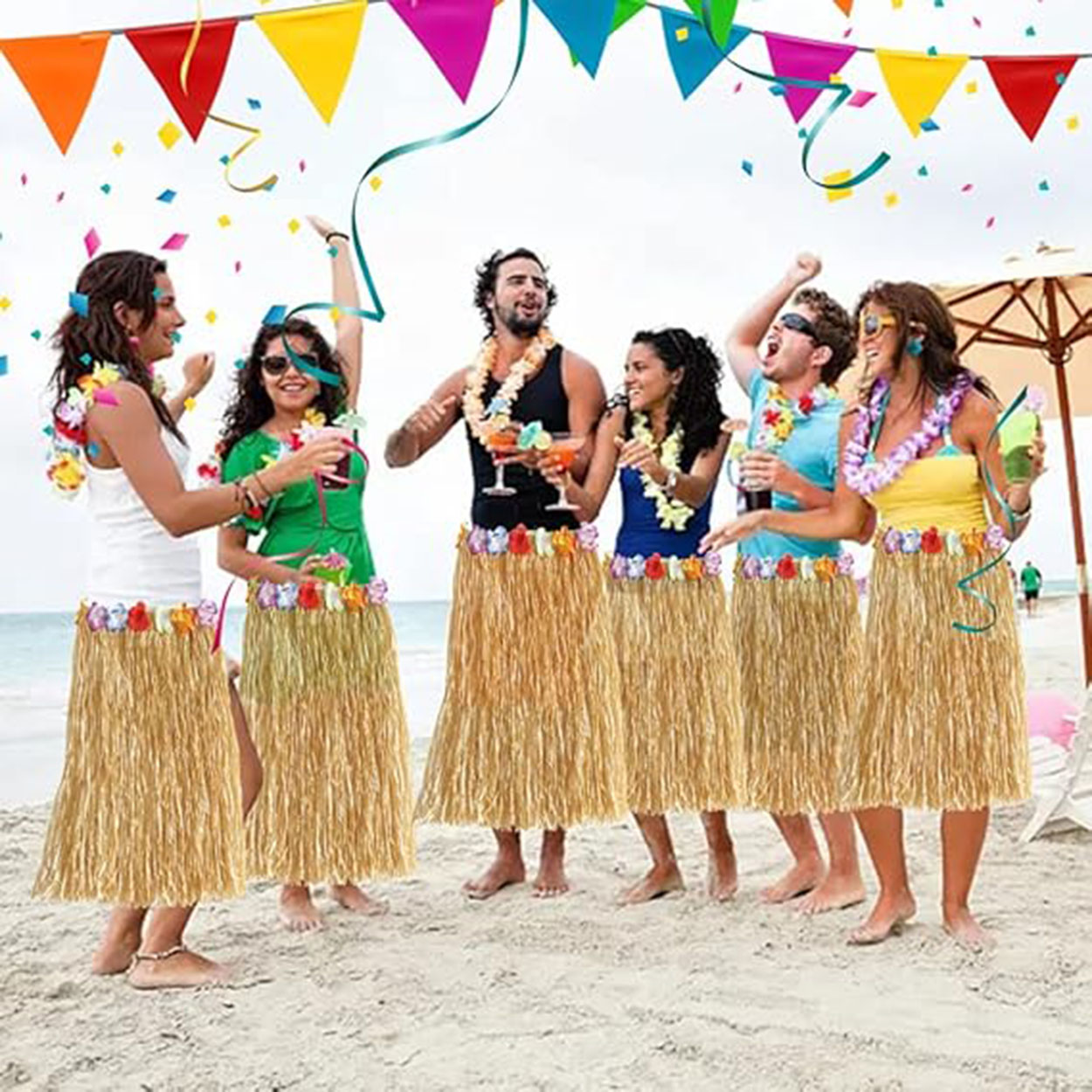 Hawaii Tarzı Hula Eteği – 60 cm Hasır Naturel Etek (5271) Hawaii Tarzı Hula Eteği – 60 cm Hasır Naturel Etek (5271)