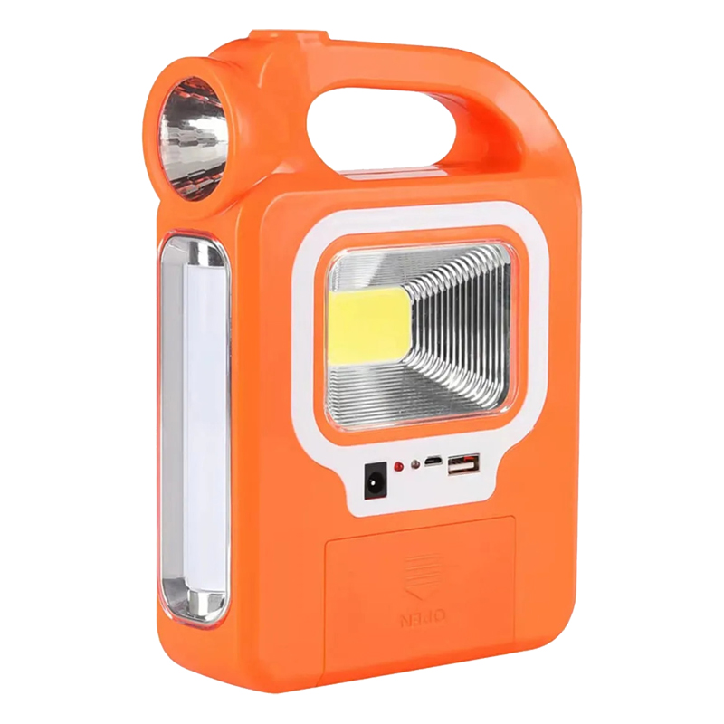 HB-6399A COB LEDLİ SOLARLI 3 KADEMELİ USB ÇIKIŞLI ŞARJLI IŞILDAK FENER (2 PARÇA AMPULÜ UNUTMA) (5271)