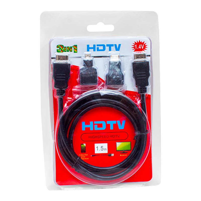 HDMI KABLO 1.5 METRE 3LÜ SET (MICRO HDMI HDMI*MİNİ HDMI HDMI) (5271) HDMI KABLO 1.5 METRE 3LÜ SET (MICRO HDMI HDMI*MİNİ HDMI HDMI) (5271)