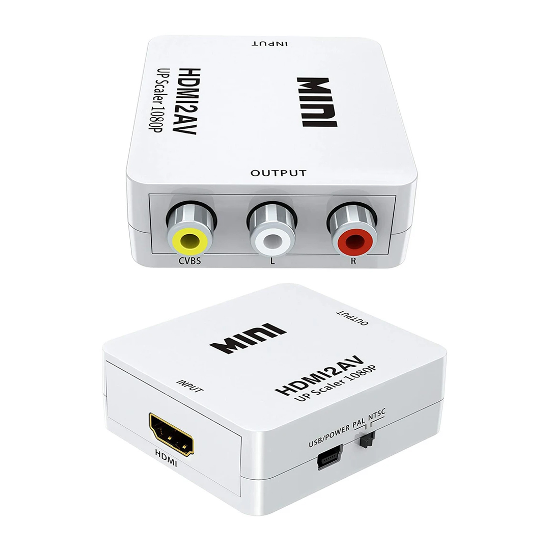 HDMI TO RCA MİNİ MODEL 1920X1080 PLASTİK KASA ÇEVİRİCİ KONVERTÖR (5271)
