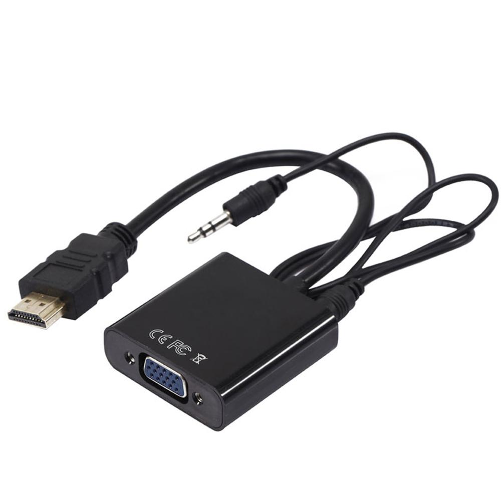 HDMI TO VGA ÇEVİRİCİ ADAPTÖR SES ÇIKIŞLI KUTULU (5271)