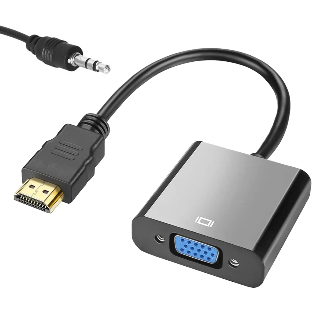 HDMI TO VGA ÇEVİRİCİ ADAPTÖR SES ÇIKIŞLI (5271)