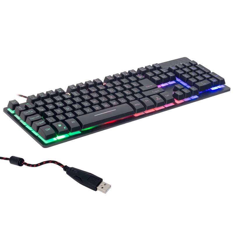 HELLO HL-18744 METAL KASA RGB IŞIKLI KABLOLU OYUNCU Q KLAVYE ZYG-800 (5271)