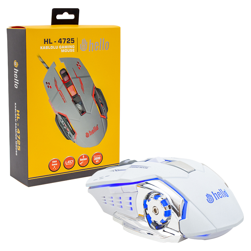 HELLO HL-4725 KABLOLU OYUNCU GAMING MOUSE (5271) HELLO HL-4725 KABLOLU OYUNCU GAMING MOUSE (5271)