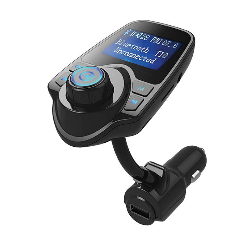 HELLO T10 LED EKRANLI USB-AUX-SD-BLUETOOTH DESTEKLİ 2.1A FM TRANSMİTTER (5271)