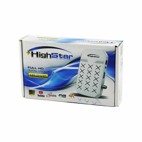 HİGHSTAR HR-3100 FULL HD DİJİTAL UYDU ALICISI 1080P - HDMI - WİFİ - AV - YOUTUBE - 4K UHD TV UYUMLU (5271)