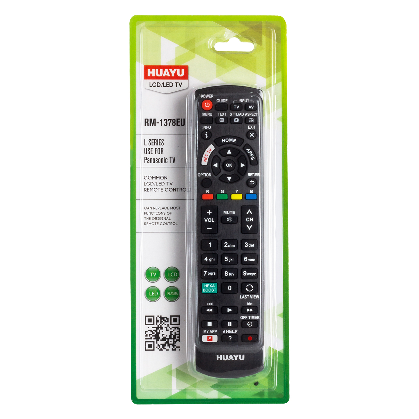 HUAYU KL PANASONIC RM-1378EU NETFLIX TUŞLU LCD-LED TV KUMANDA BLİSTERLİ (5271)