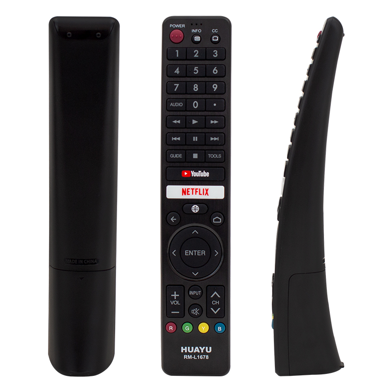 HUAYU KL RM-L1678 SHARP NETFLIX-YOUTUBE SES KOMUTLU MİKROFONLU TUŞLU LCD-LED TV KUMANDA (5271)