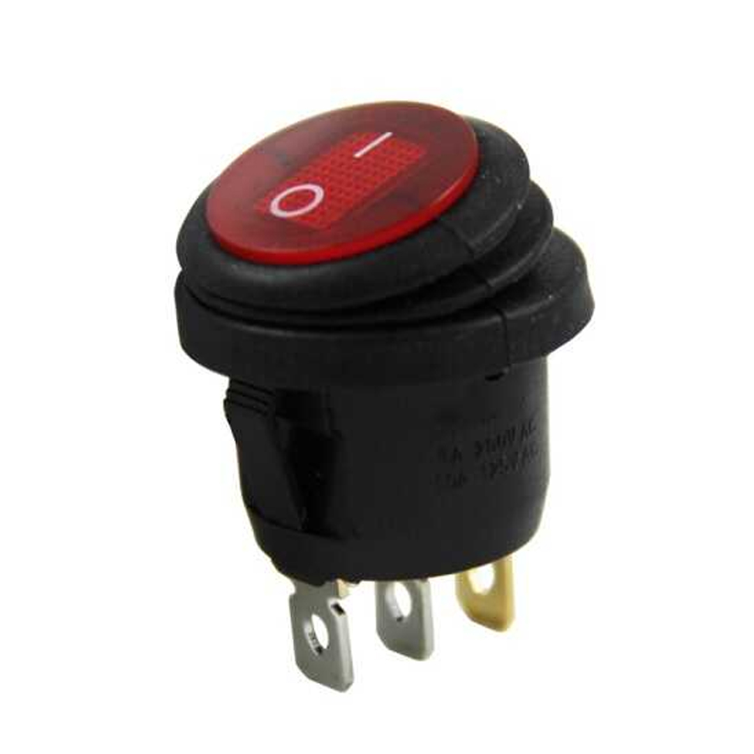 IC-131W YUVARLAK 220 VOLT IŞIKLI SU GEÇİRMEZ ON/OFF ANAHTAR (5271)