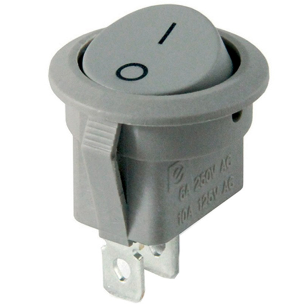 IC-133B GRİ ON-OFF 2 PIN IŞIKSIZ YUVARLAK ANAHTAR (5271)