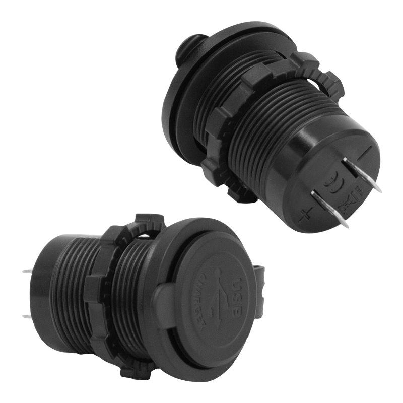 IC-266C PANO TİPİ USB 8-32V GİRİŞ 5V 1A / 5V 2.1A ÇIKIŞ KULAKSIZ 30MM USB (5271)