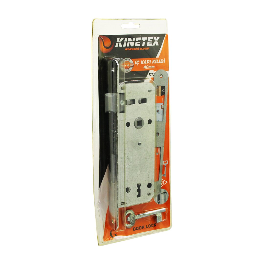 İÇ KAPI   ODA  KİLİT  40MM   ÇELİK GALVENİZ KAPLAMA GÖVDE   PİRİNÇ - NİKEL MATERYALLER  KTX-2239 (5271)