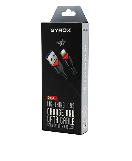 İPHONE USB ÖRGÜLÜ LIGHTNING 2.0A ŞARJ - DATA KABLOSU C93 (5271)