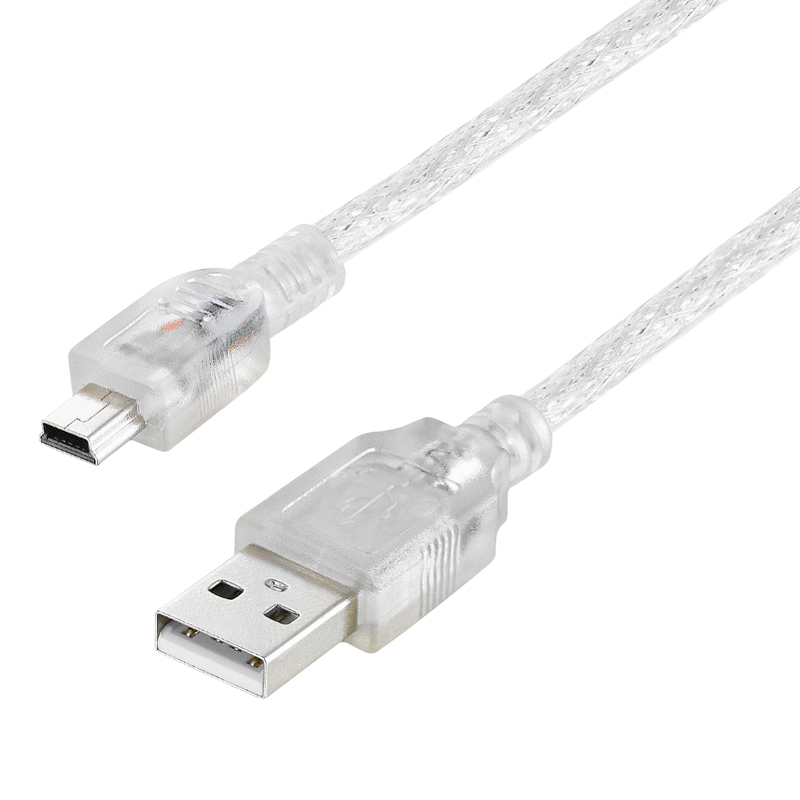 IPOD ŞARJ ALETİ KABLOSU USB 5 PİN GENİŞ 1.5 METRE ŞEFFAF  (SL-UK5) (5271)