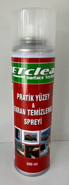 JETCLEAN 200ML PRATİK YÜZEY VE EKRAN TEMİZLEME SPREYİ (5271)