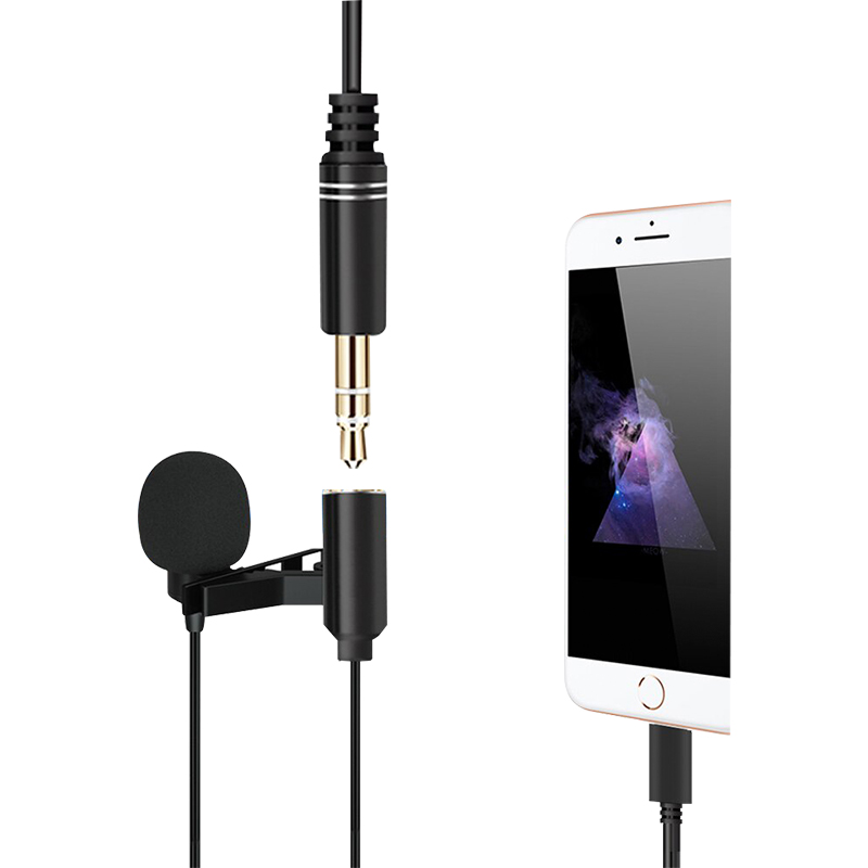 JH-041-A LIGHTNING GİRİŞLİ VE KULAKLIK GİRİŞLİ YOUTUBER YAKA MİKROFONU (5271)