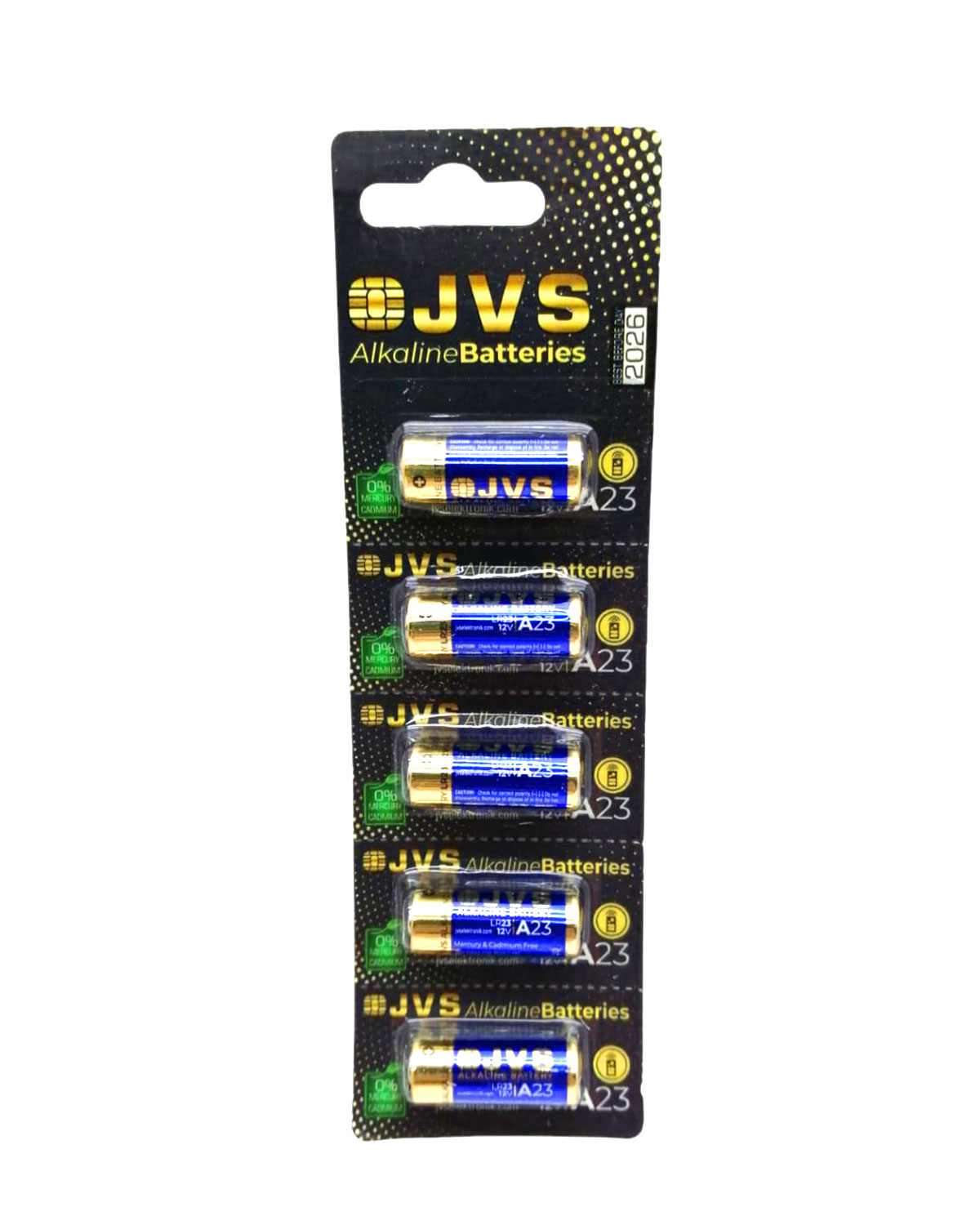 JVS A23 LR23 12V ARAÇ KUMANDA PİLİ 5Lİ KART (5271)