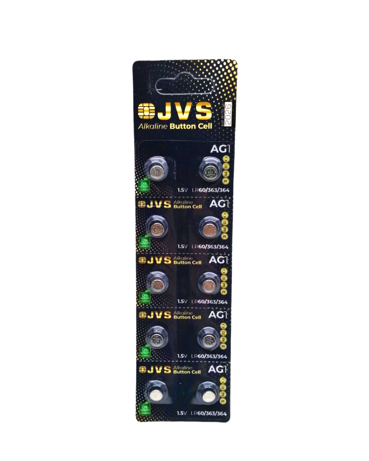 JVS AG1 1.5V LR60 SAAT PİLİ 10LU KART (5271)