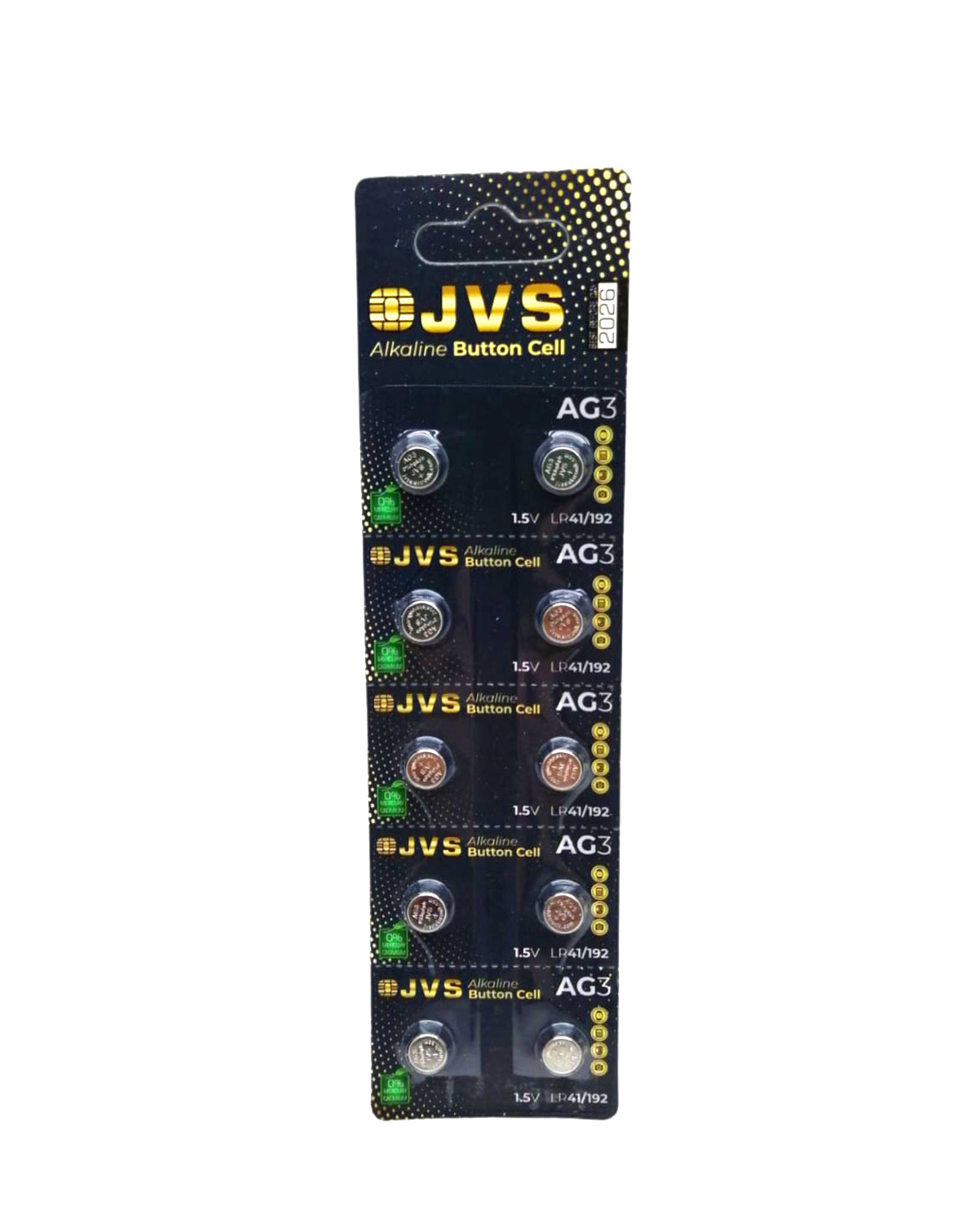 JVS AG3 1.5V LR41 SAAT PİLİ 10LU KART (5271)