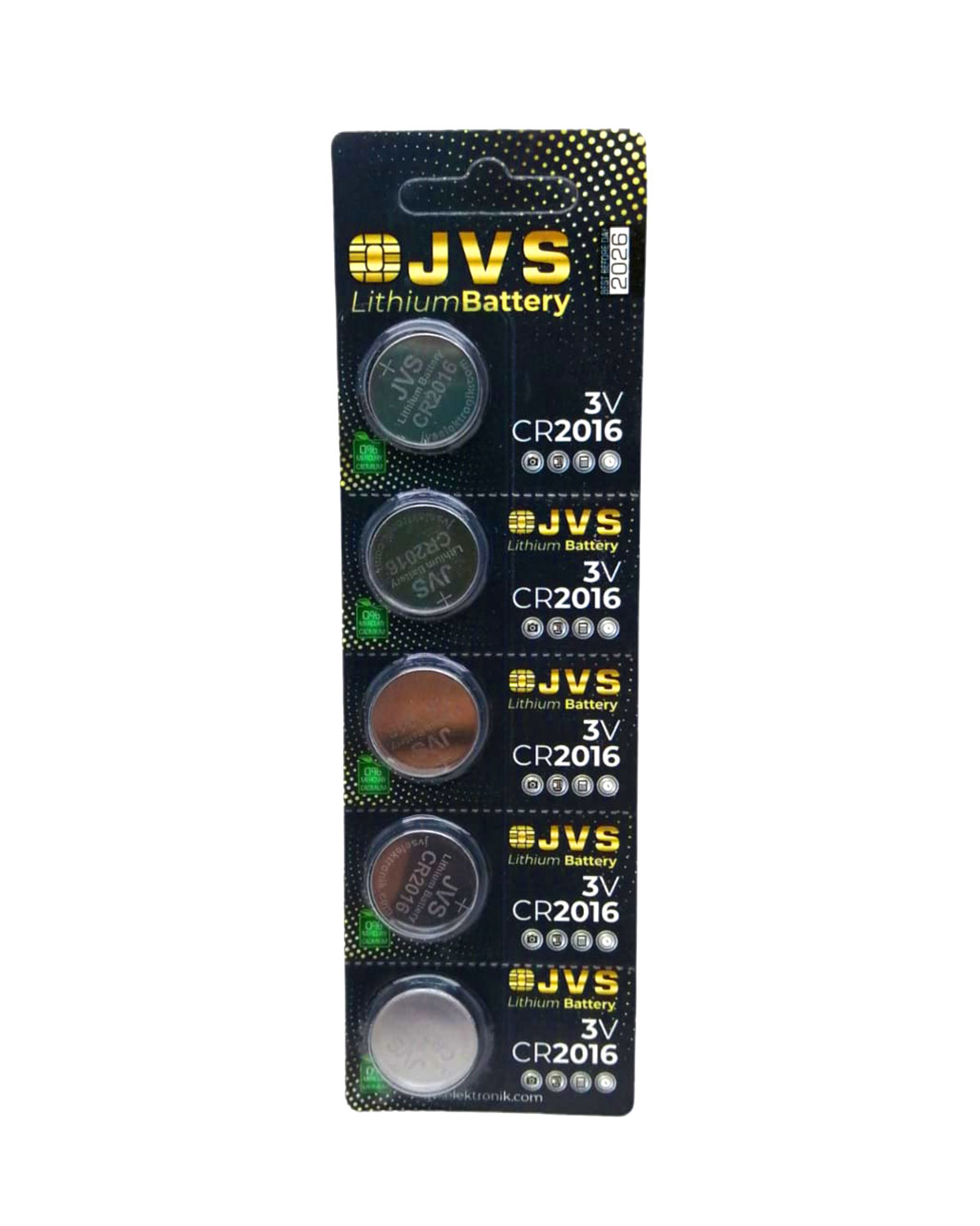 JVS CR2016 3V PARA PİLİ 5Lİ KART (5271)