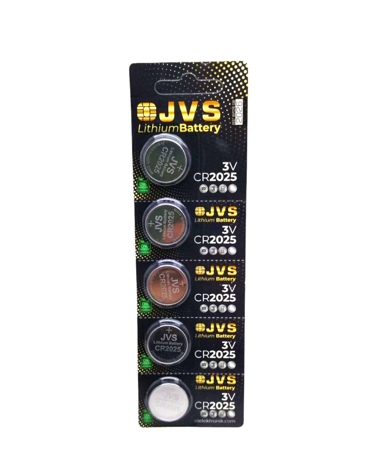 JVS CR2025 3V PARA PİLİ 5Lİ KART (5271)
