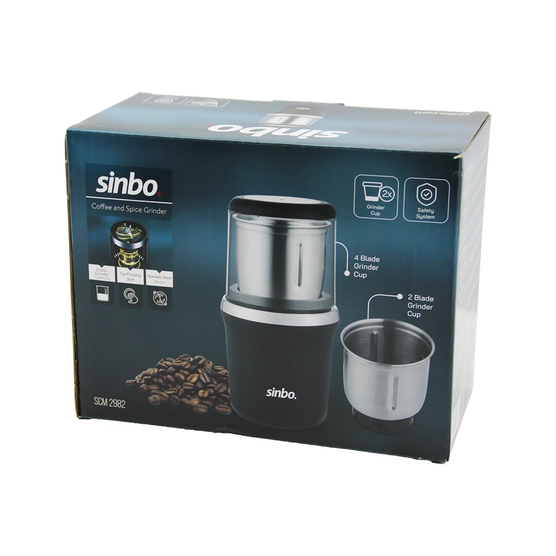 KAHVE - BAHARAT ÖĞÜTÜCÜ MAKİNE 2PCS ÇELİK ÖĞÜTME HAZNESİ=2 BIÇAKLI - 4 BIÇAKLI 100GR ÖĞÜTME 200W SCM-2982 (5271)