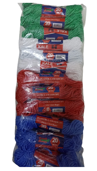 KALE Plastik Çamaşır ipi 20 Metre 24 Adet (5271)