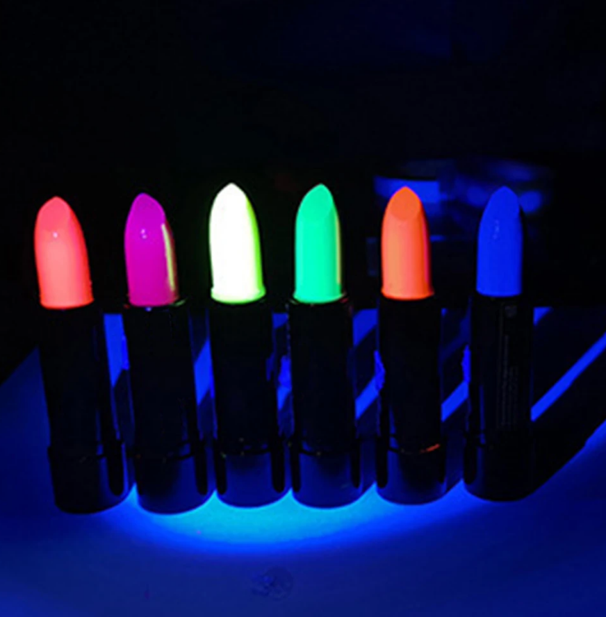 Karanlıkta Parlayan Yanan UV Neon Ruj Yüz Boyama 6 Adet 6 Renk (5271)