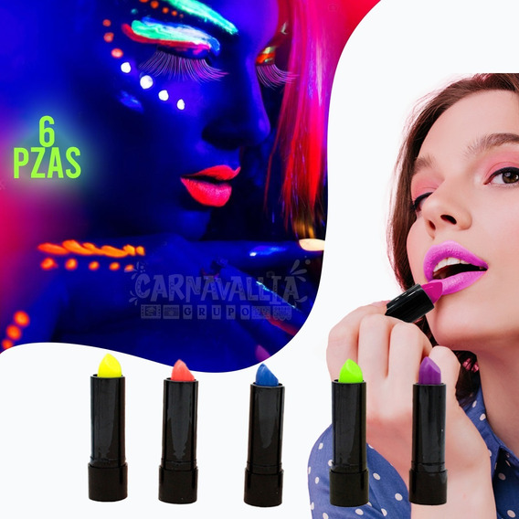 Karanlıkta Parlayan Yanan UV Neon Ruj Yüz Boyama 6 Adet 6 Renk (5271) Karanlıkta Parlayan Yanan UV Neon Ruj Yüz Boyama 6 Adet 6 Renk (5271)