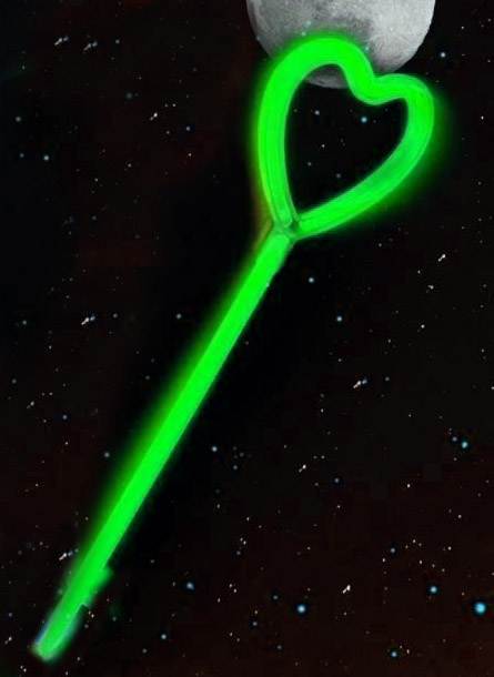 Karanlıkta Yanan Glow Partisi Kalp Şekilli Asa Sopa 6 Renk 6 Adet (5271)