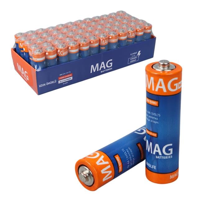 Karbon Çinko AA 60&apos;lı Paket Kalem Pil (AA,R6 UM-3) (5271)