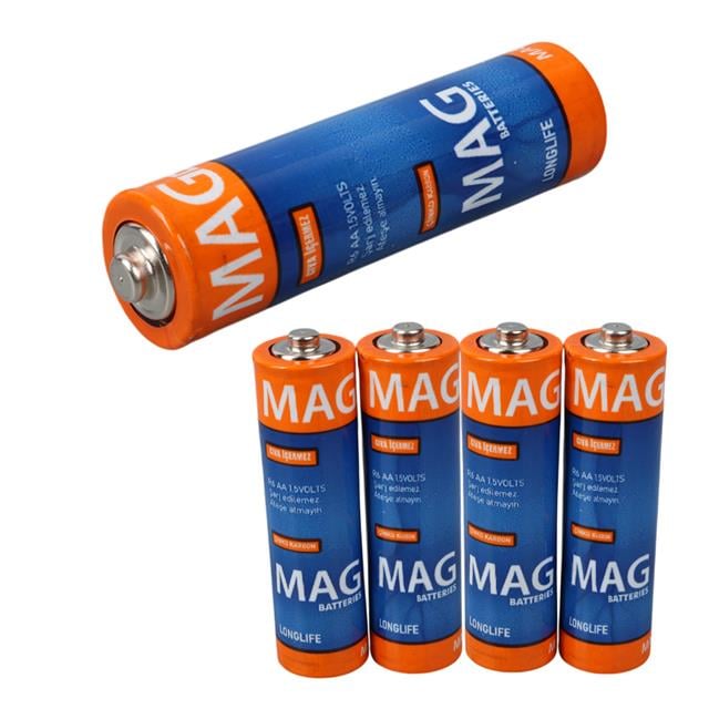 Karbon Çinko AA 60&apos;lı Paket Kalem Pil (AA,R6 UM-3) (5271)