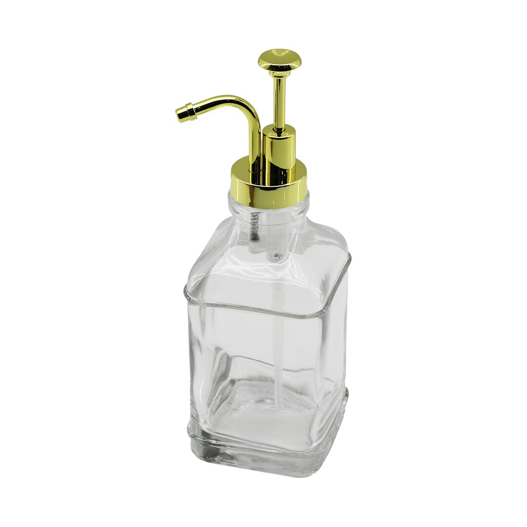 KARE CAM ŞİŞE - ŞEFFAF SIVI SABUNLUK 500ML POMPA - MUSLUK AYRIK MODEL BAŞLI (5271)