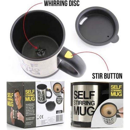 Karıştırıcı Özellikli Mikser Kupa Bardak Self Stirring Mug (5271)